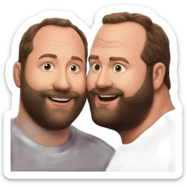 tom segura kissing bert kreischer sticker