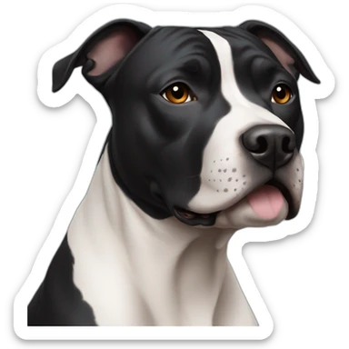 black staffordshire terrier sticker