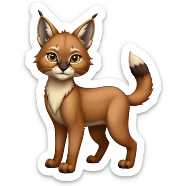 Epic Cute Dark Warm Caracal-Bobcat-Sergal-Vernid full body sticker