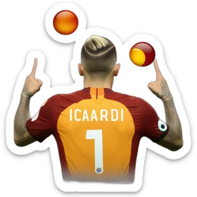 Mauro Icardi Galatasaray ear celebration sticker