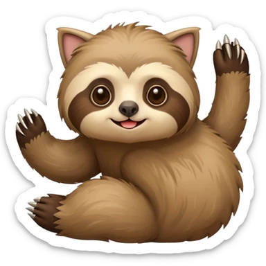 A un gato con una mezcla de un perezoso?  sticker