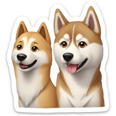 Jindo and a husky sticker