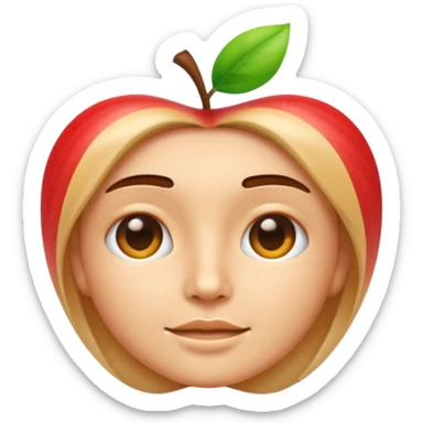 facial recognition emoji, a stylized face with scanning lines or a frame around it, apple emoji style sticker