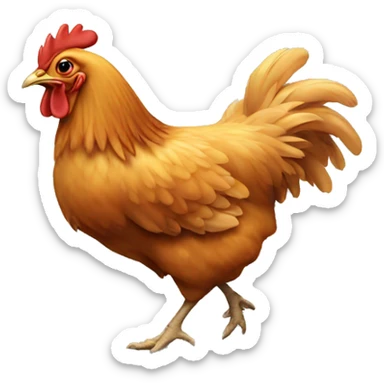 Chicken running around sticker