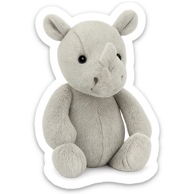 baby rhino jellycat stuffed plush sticker