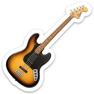 Left handed fender bass guitar sticker