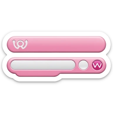 mix light pink dark pink and white girly internet seach bar with www. logo sticker