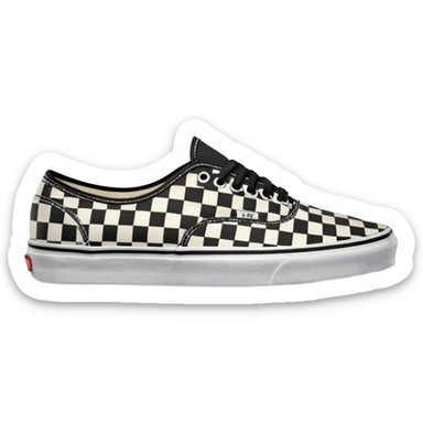 Checkerboard vans authentic shoe sticker