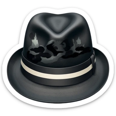 And a white stripe Black Fadora with no man or face or assecorys sticker