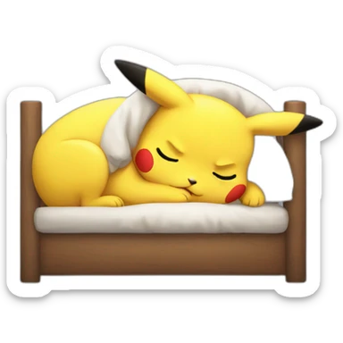 Sleeping pikachu sticker