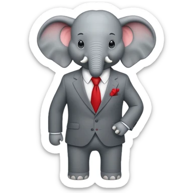 The elephand went in a suit
 sticker