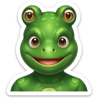 man in frog costume  sticker