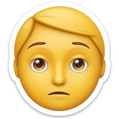 Blank emoji side eyeing sticker