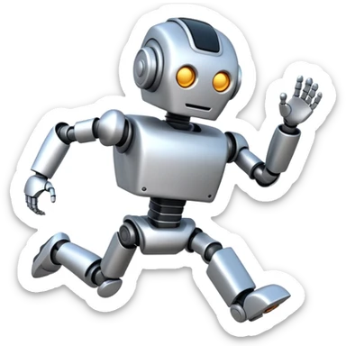 robot running right sticker
