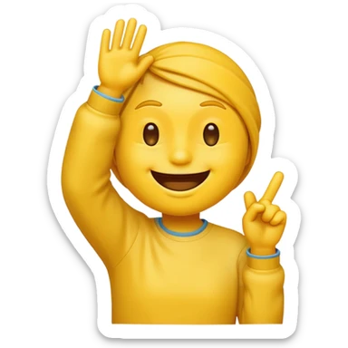 A emoji dabbing sticker