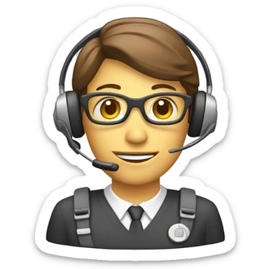 customer service operator sticker