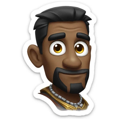 Warcraft Messi gem collector in Uncle Scrooge style, mysterious eyes, intricate lips, masterpiece pose sticker