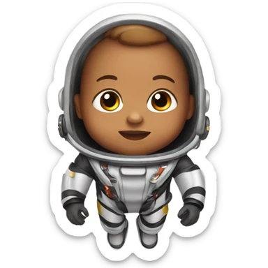 Baby with a jetpack  sticker