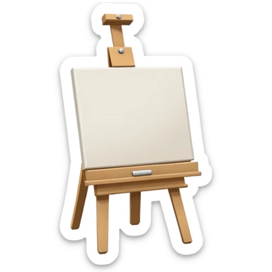 Blank canvas on easel sticker