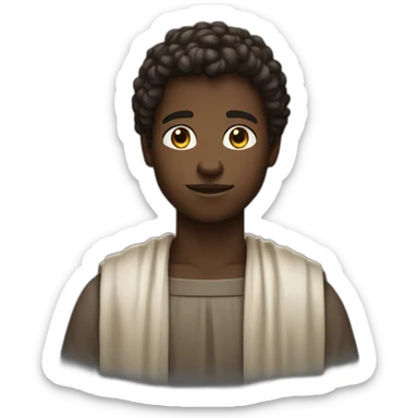 Young Andrew the apostle darkish skin color from bible sticker