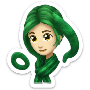 Slytherin snake scarf hogwarts sticker