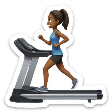 Girl on treadmill sticker