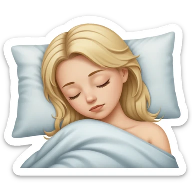 white girl dirty blond hair sleeping  sticker