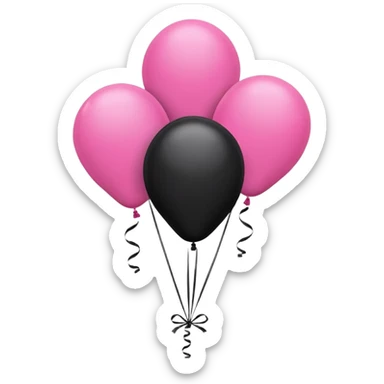 Happy Birthday in Pink and Black  sticker