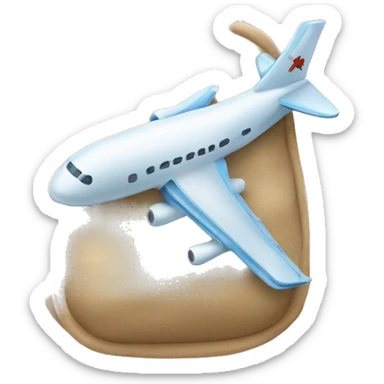 Airplane bag for feeling sick sticker