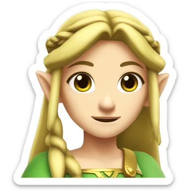 princess zelda from the legend of zelda game series sticker