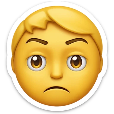 frustrated yellow emoji sticker