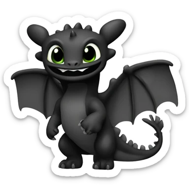 Toothless How-to-train-your-dragon outline symbol sticker