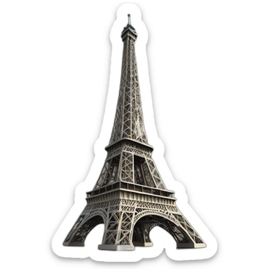 Un géant qui s'appuie sur la tour Eiffel sticker