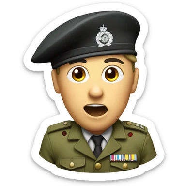 British Sergeant with No.14s with a Education and Training Service Beret yelling sticker