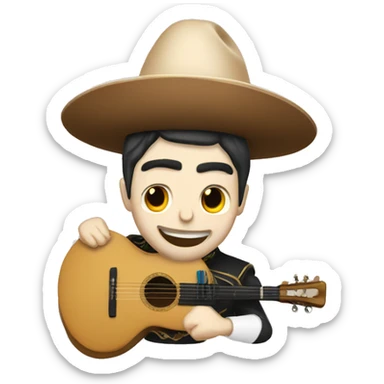 emoji mariachi de tez blanca  sticker
