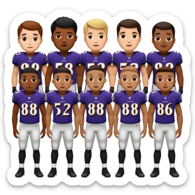 Baltimore Ravens with Tampa Bay Buccaneers together sticker