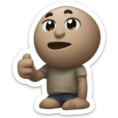 pateando una piedra  sticker