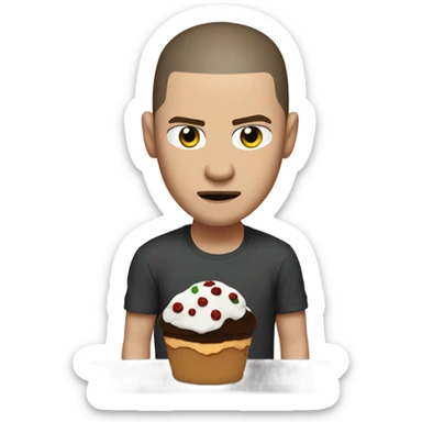 michael scofield from prison break eating lava cake  sticker