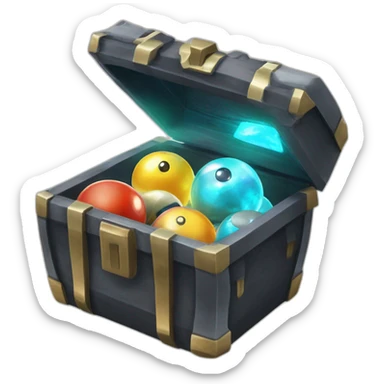 Pokemon Game LootCase Color Obsidian Rich Treasure Legendary Epic Pokeballs and Pokemons Inside this have Shiny Glow sticker