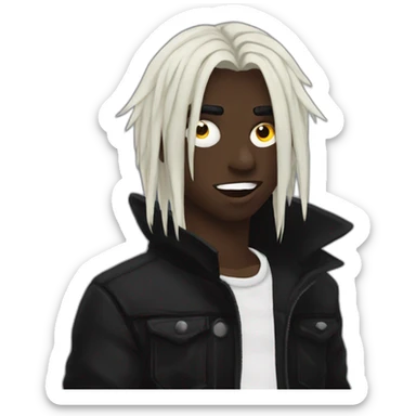 playboi carti with a vampire face sticker