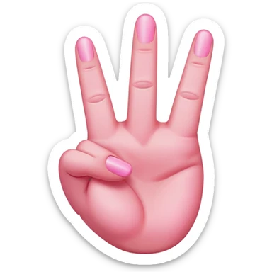 A pink middle finger sticker