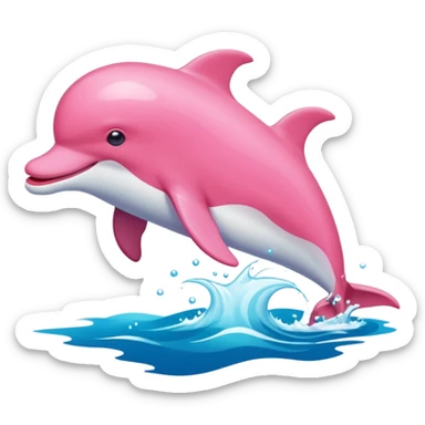 Pink dolphin  sticker