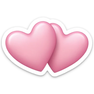 Two tiny light pink hearts sticker