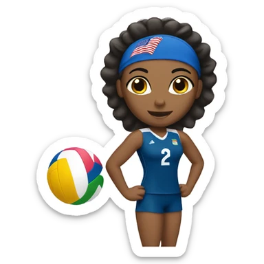 summer olympics girl volleyball sticker