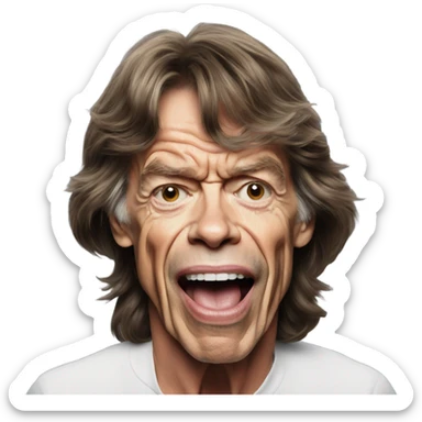 mick jagger crazy sticker
