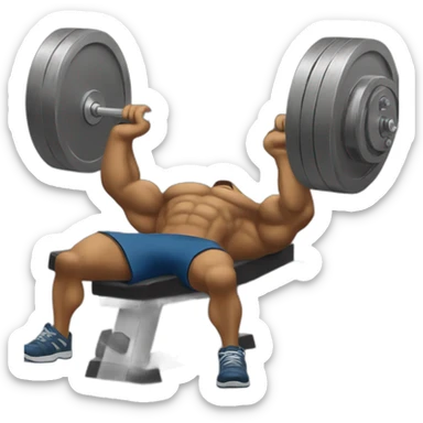 Bench press smoji sticker