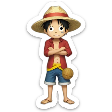 Hate of luffy sticker