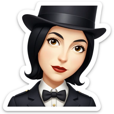 Detective with a tophat sticker