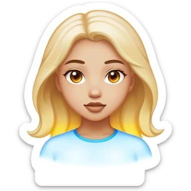 A girl with one hundred aura sticker