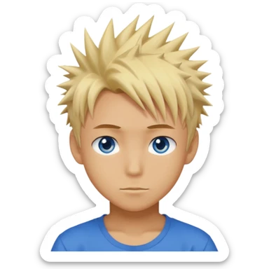 Naruto Anime style boy head sticker